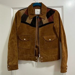 Mango Tan Suede Leather Jacket